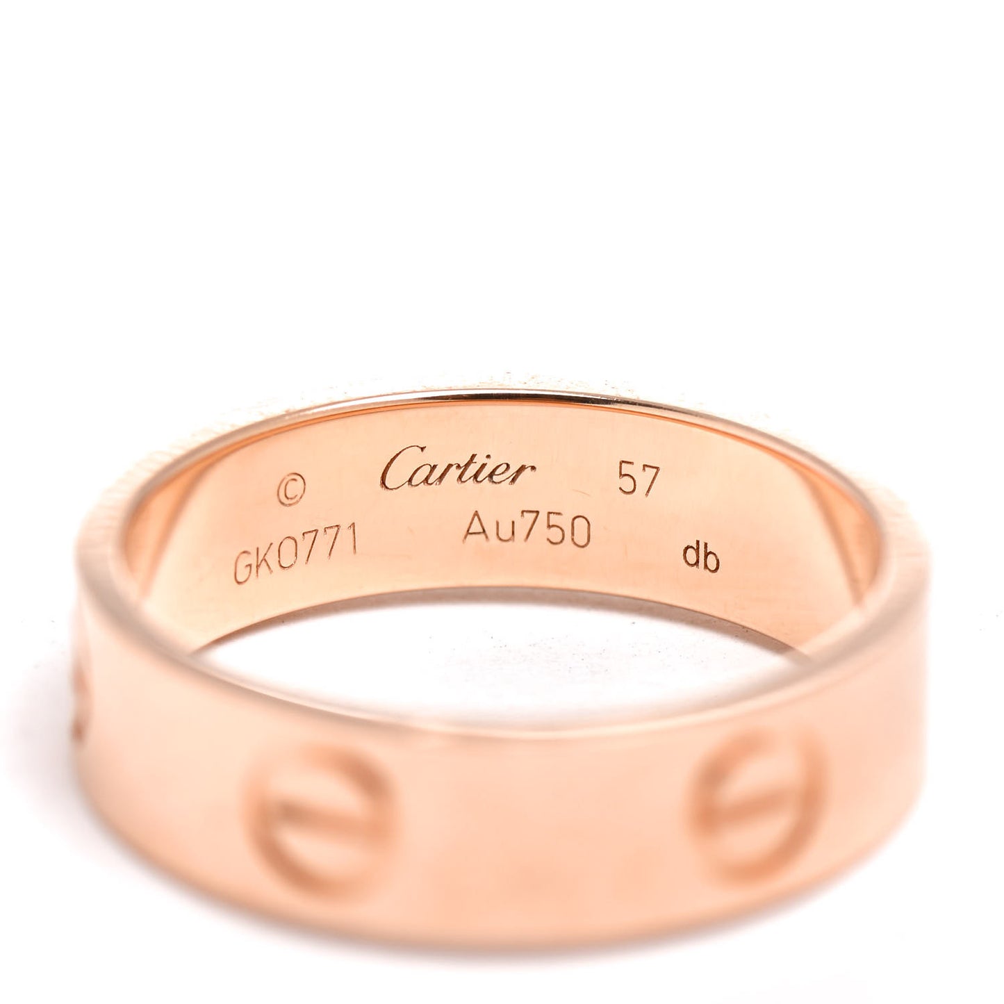18K Pink Gold 5.5mm LOVE Ring 57 8
