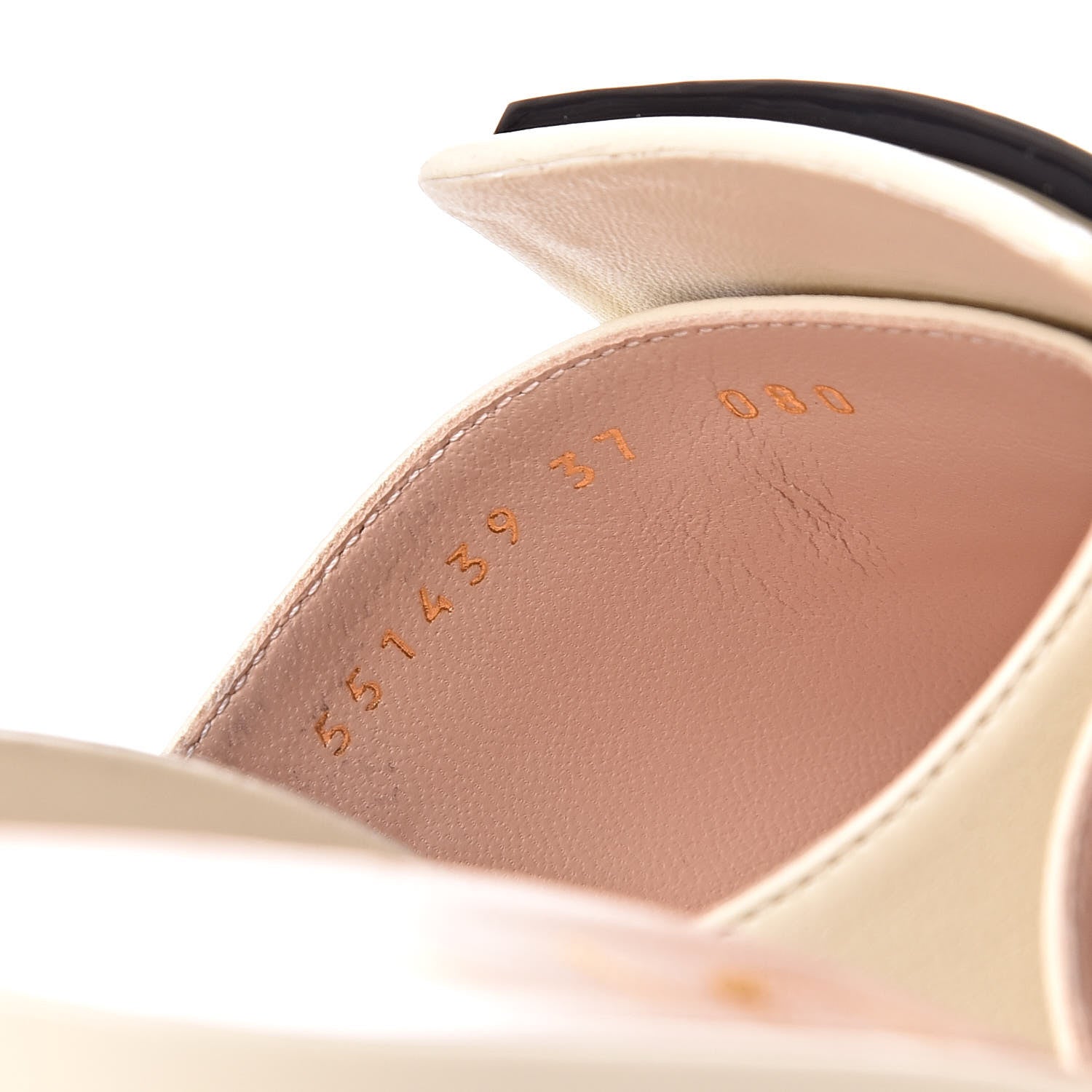 Gucci Malaga Kid Crystal Square G Madelyn Mules 37 Vintage White 8 of 8