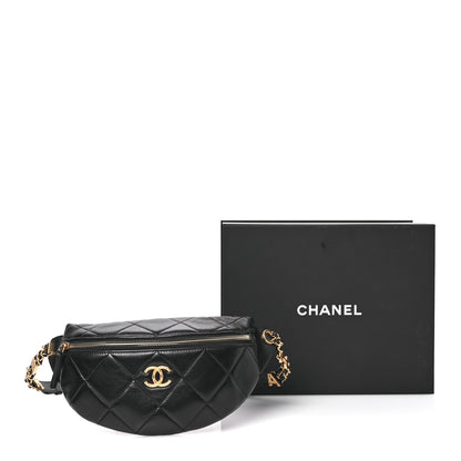 Chanel Lambskin Enamel Quilted Waist Bag Black 11 of 11
