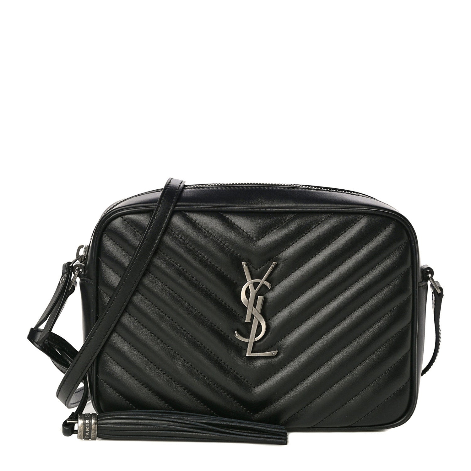 Saint Laurent Calfskin Matelasse Monogram Lou Camera Bag Black 1 of 10