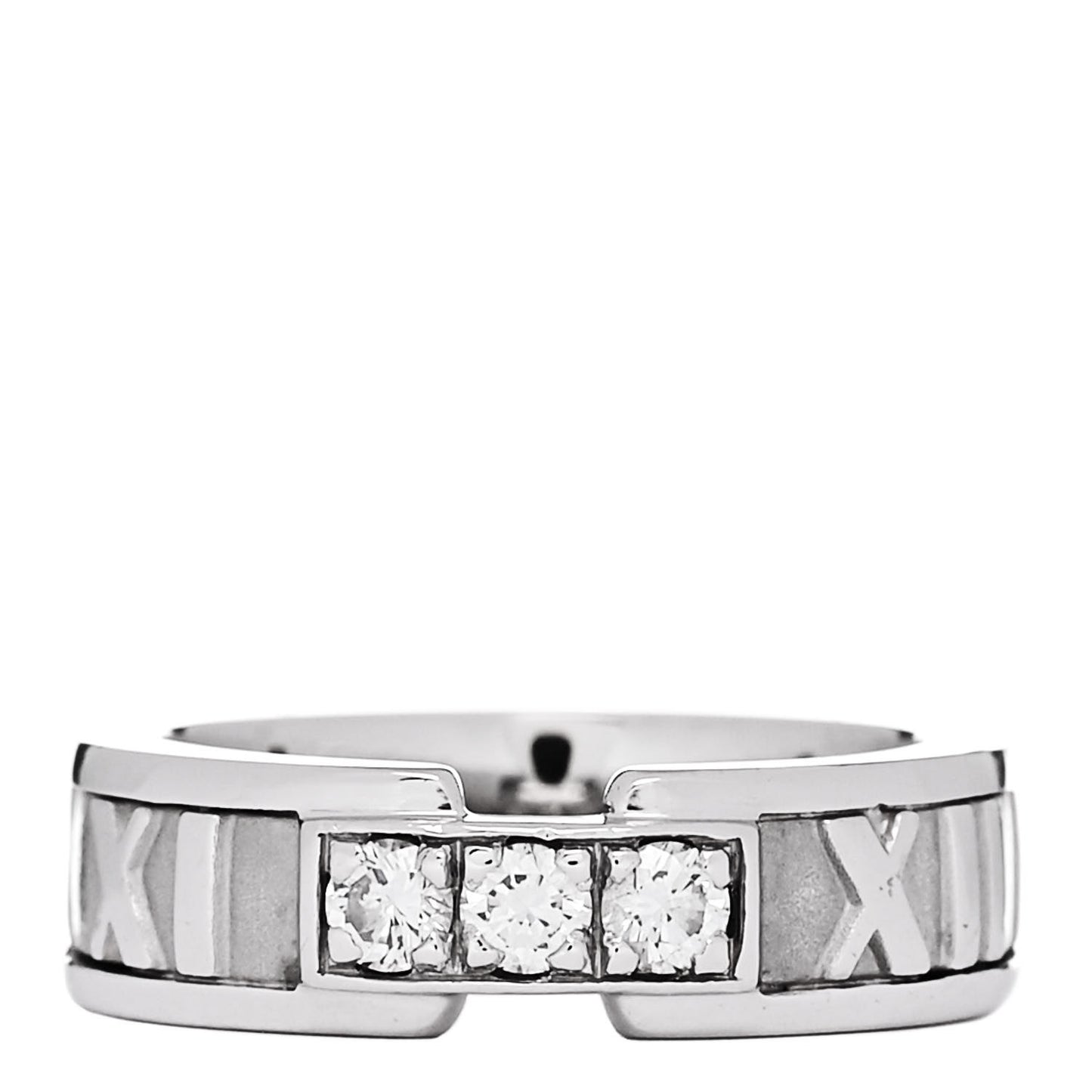 18k White Gold Diamond Atlas Ring 46 3.75