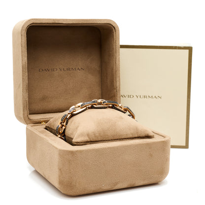 David Yurman 18K Rose Gold Black Diamond Streamline Link Bracelet 4 of 4