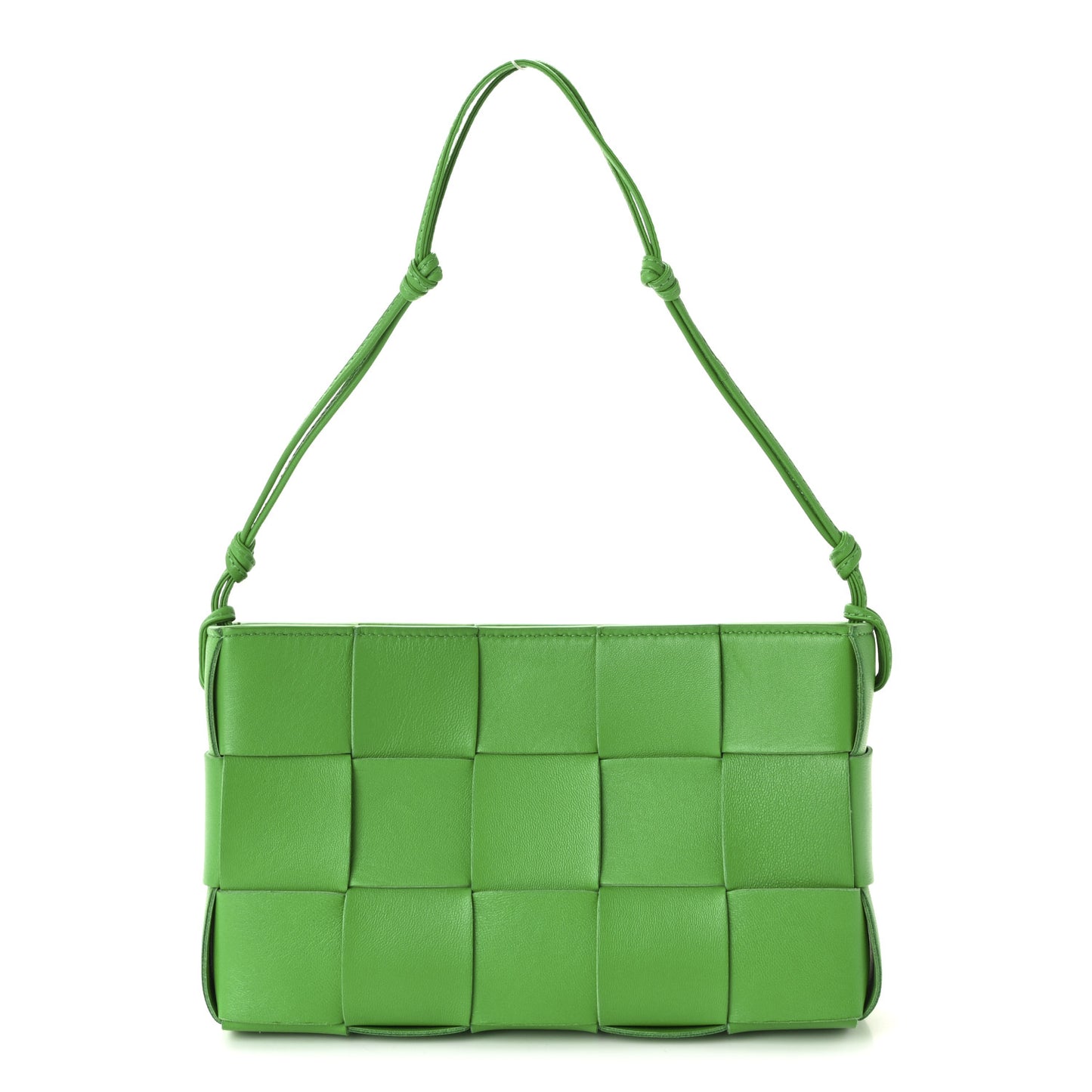 Calfskin Maxi Intrecciato Cassette Pouch On Strap Parakeet