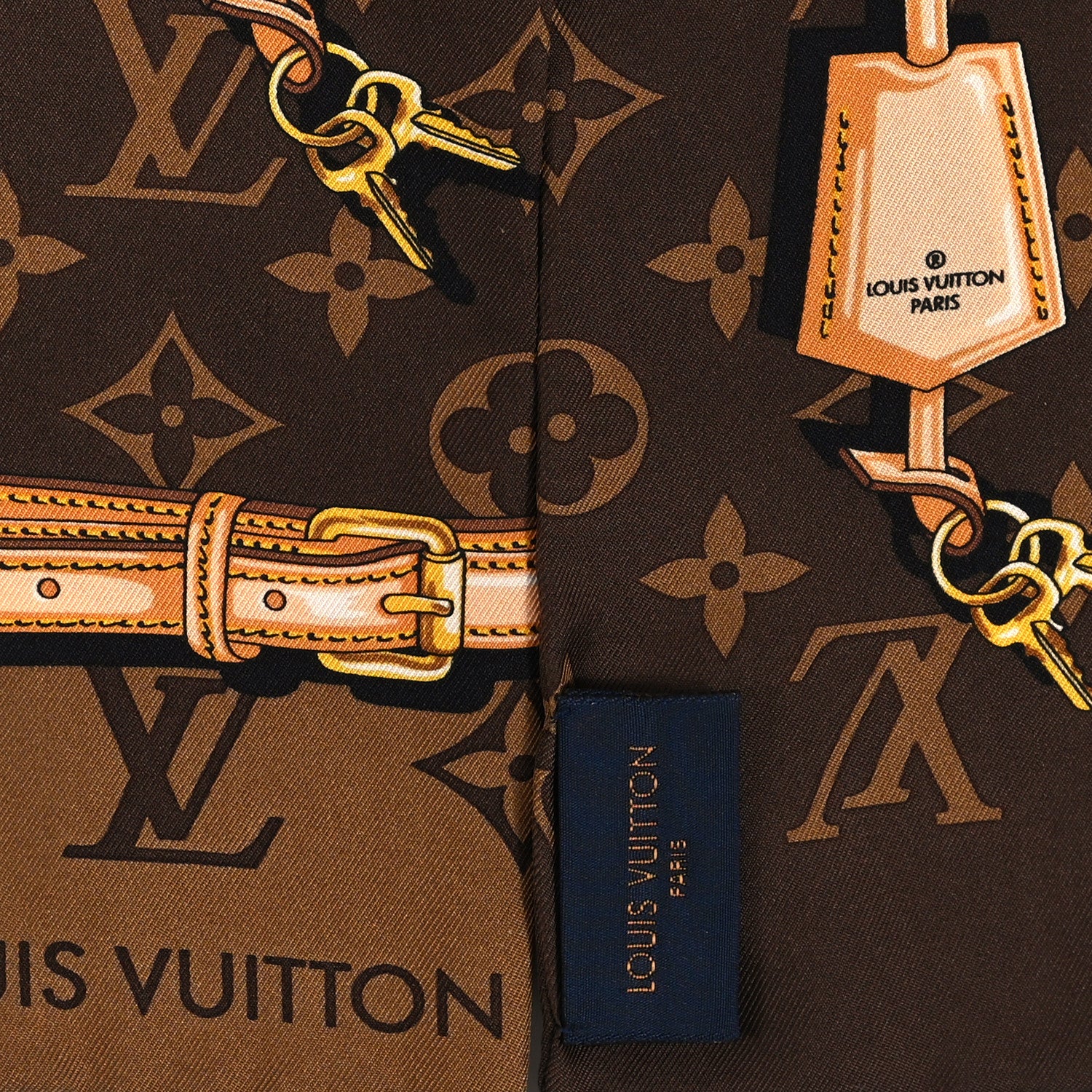 Louis Vuitton Silk Monogram Confidential Bandeau Brown 4 of 4