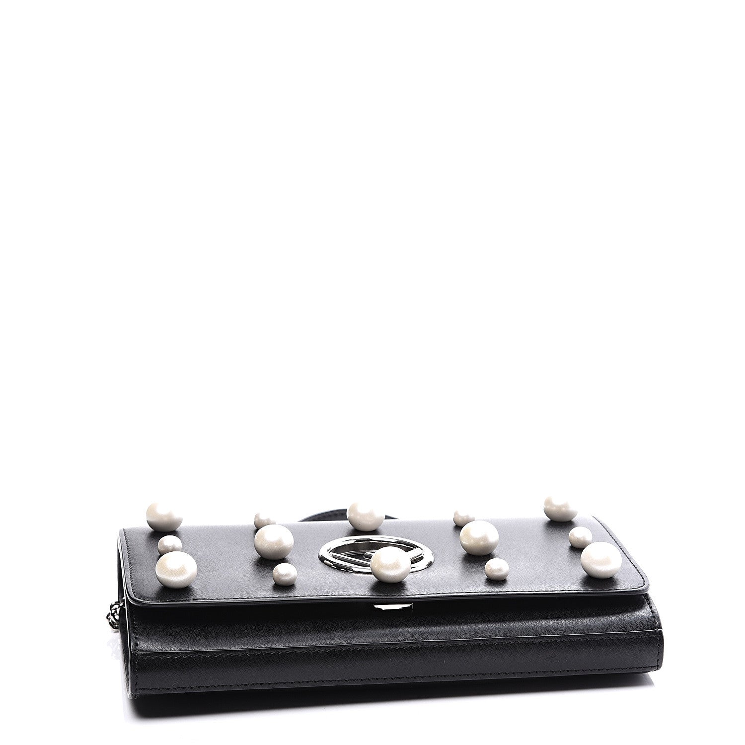 Fendi Vitello Liberty Pearl F is Fendi Wallet On Chain Black 3 of 10