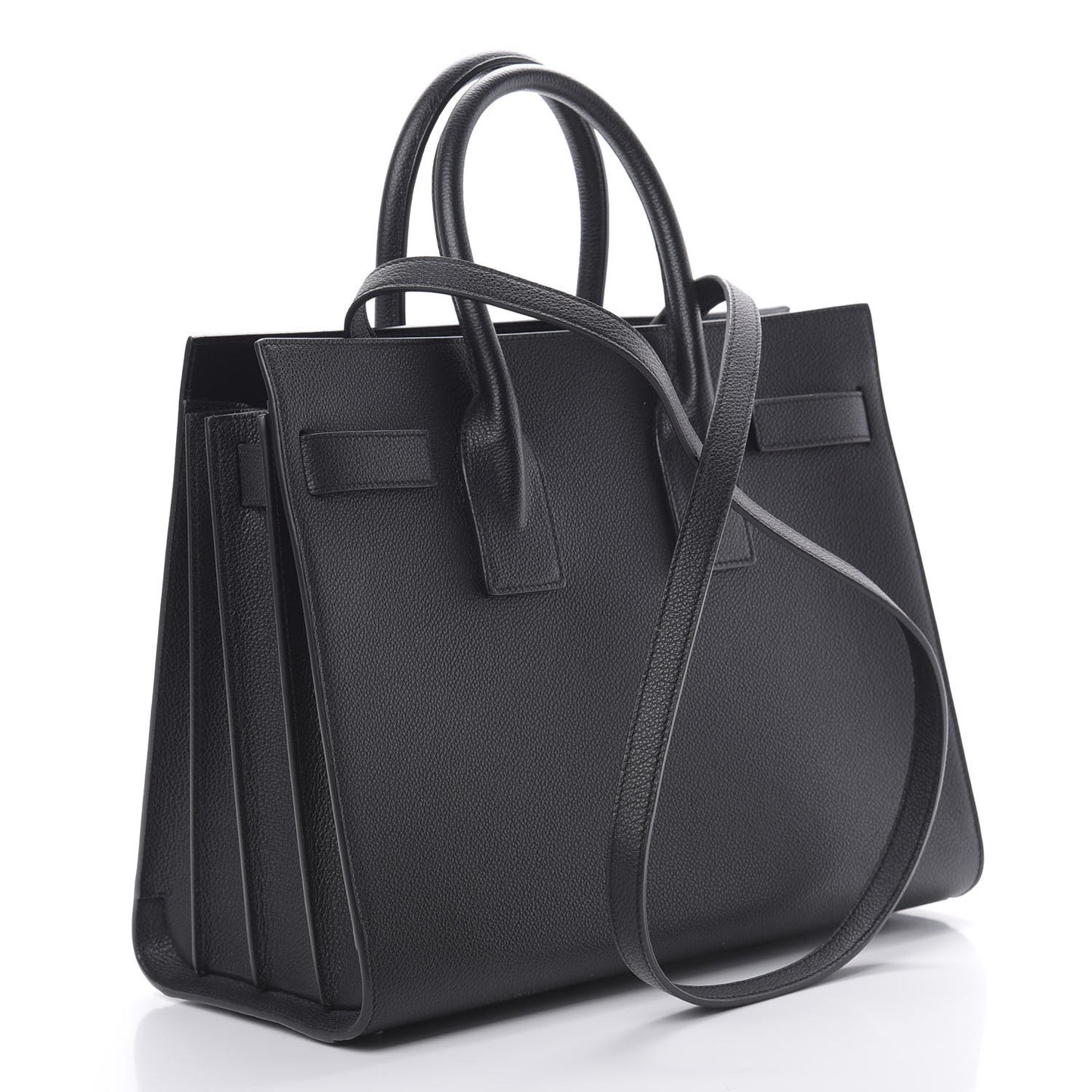 Grained Calfskin Small Sac De Jour Black