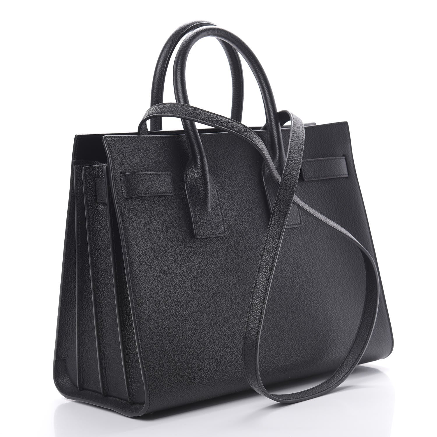 Saint Laurent Grained Calfskin Small Sac De Jour Black 4 of 11