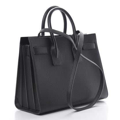 Saint Laurent Grained Calfskin Small Sac De Jour Black 4 of 11