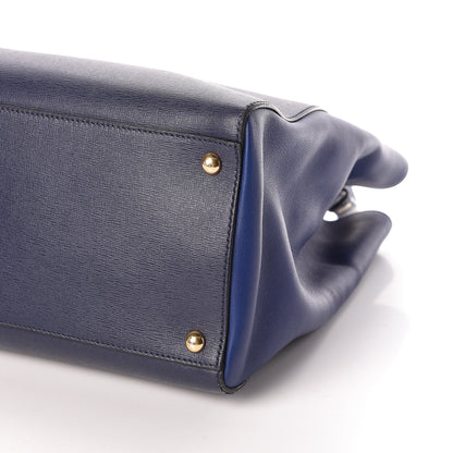 Fendi Vitello Elite Regular 2Jours Tote Blue 9 of 9