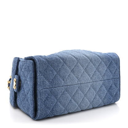 Chanel Washed Denim Quilted Small Chanel 25 Handbag Blue 4 of 10