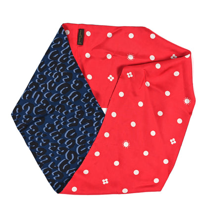 Louis Vuitton Silk Leopard Snood Scarf Red 1 of 5