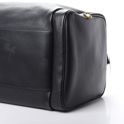 Gucci Grained Calfskin Logo Duffle Bag Black 9 of 11