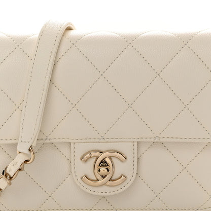 Chanel Caviar Quilted Like A Wallet Flap White 8 of 10