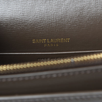 Saint Laurent Calfskin Monogram Sunset Chain Wallet Kaki Fonce 6 of 10