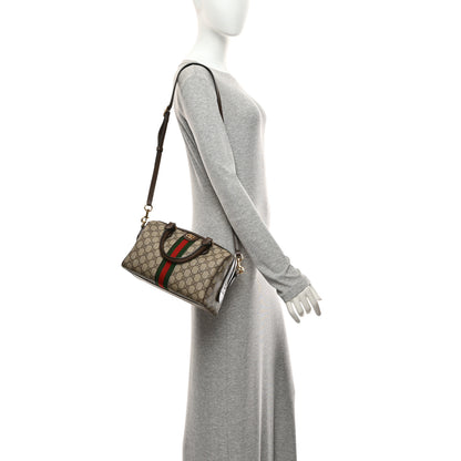 Gucci GG Supreme Monogram Web Small Ophidia Top Handle Bag Beige Ebony 2 of 11