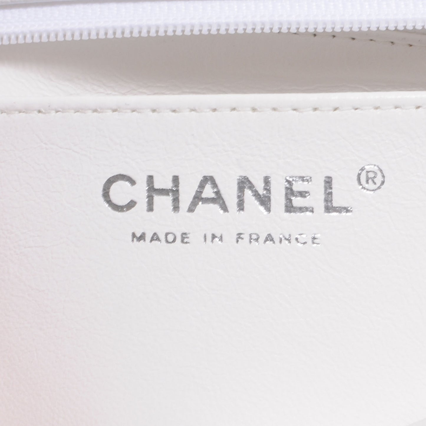 Caviar Quilted Mini Square Flap White