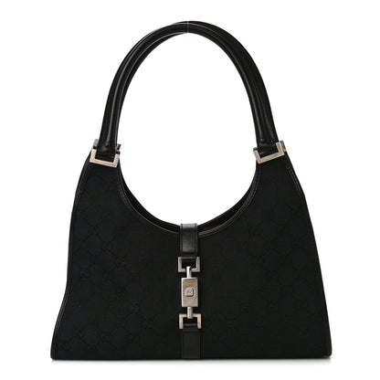Gucci Monogram Bardot Shoulder Bag Black 1 of 11