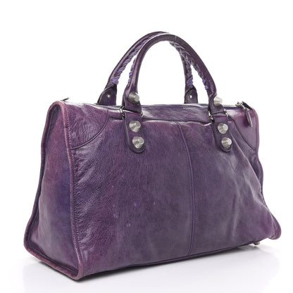 Balenciaga Agneau Giant 21 Silver Hardware Work Raisin 2 of 14