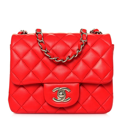 Chanel Lambskin Quilted Mini Square Flap Red 1 of 14