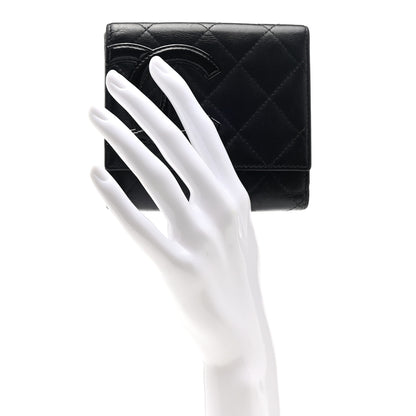 Chanel Lambskin Quilted Cambon Flap Wallet Black 2 of 10