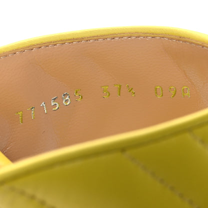 Gucci Nappa Charlotte Double G Marmont Thong Sandals 37.5 Acid Lime 10 of 11