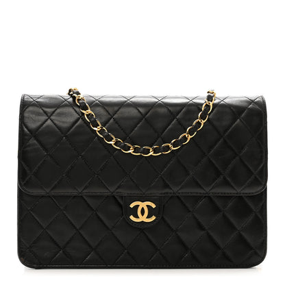 Chanel Lambskin Quilted Medium Single Flap Black 1 of 11