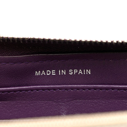 Chanel Patent Quilted Brilliant Zip Around Wallet Purple 7 of 9