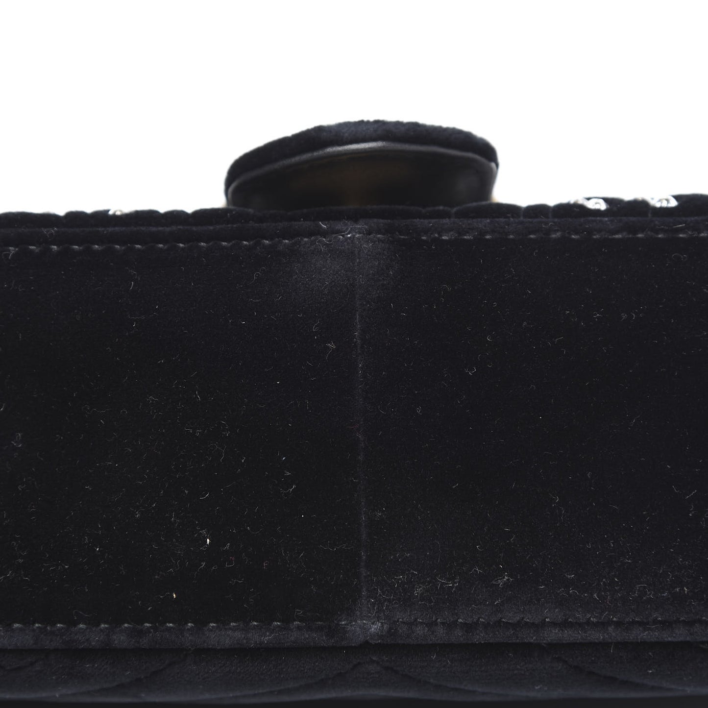 Velvet Matelasse Marquise Crystals Embroidered Small GG Marmont Shoulder Bag Black