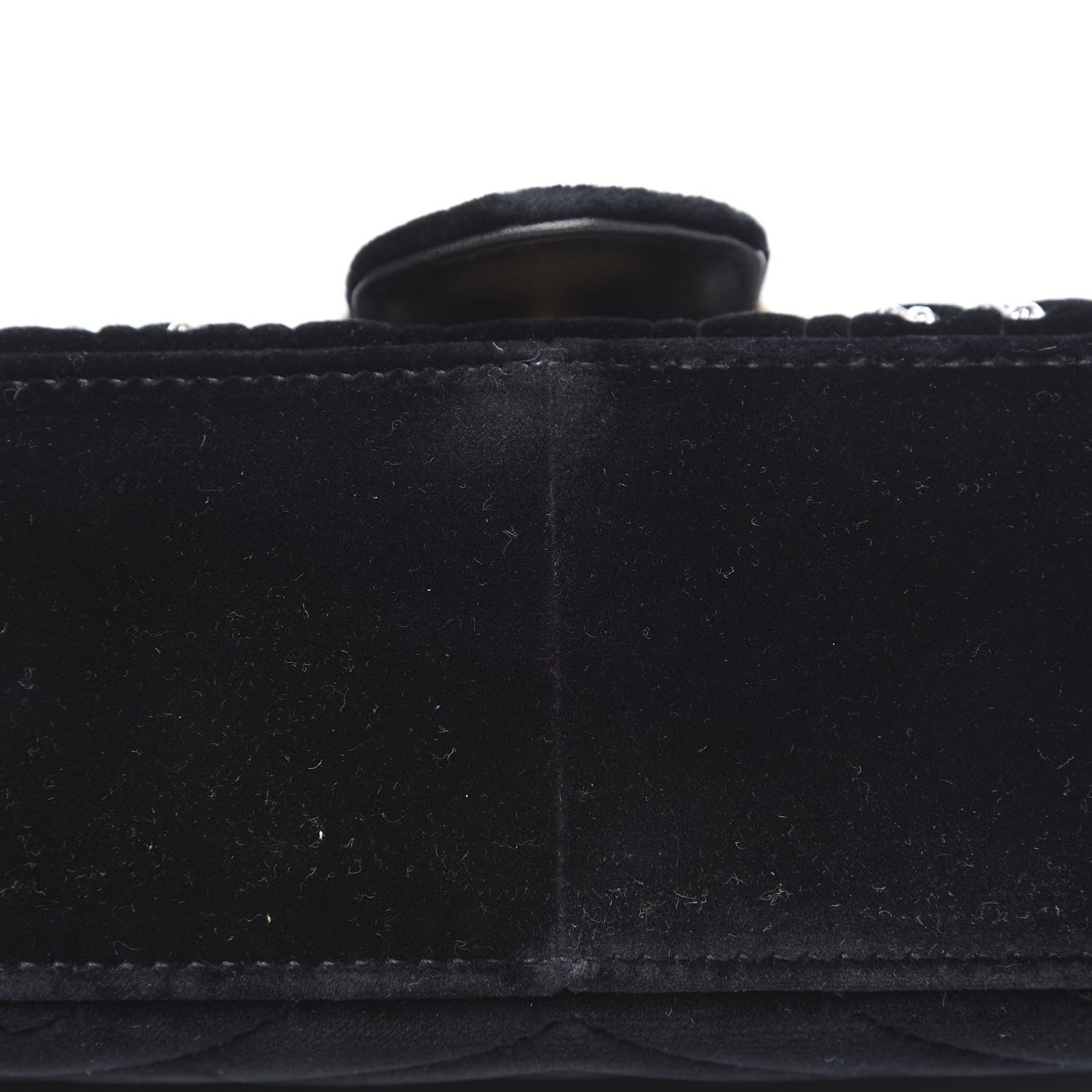 Gucci Velvet Matelasse Marquise Crystals Embroidered Small GG Marmont Shoulder Bag Black 10 of 11
