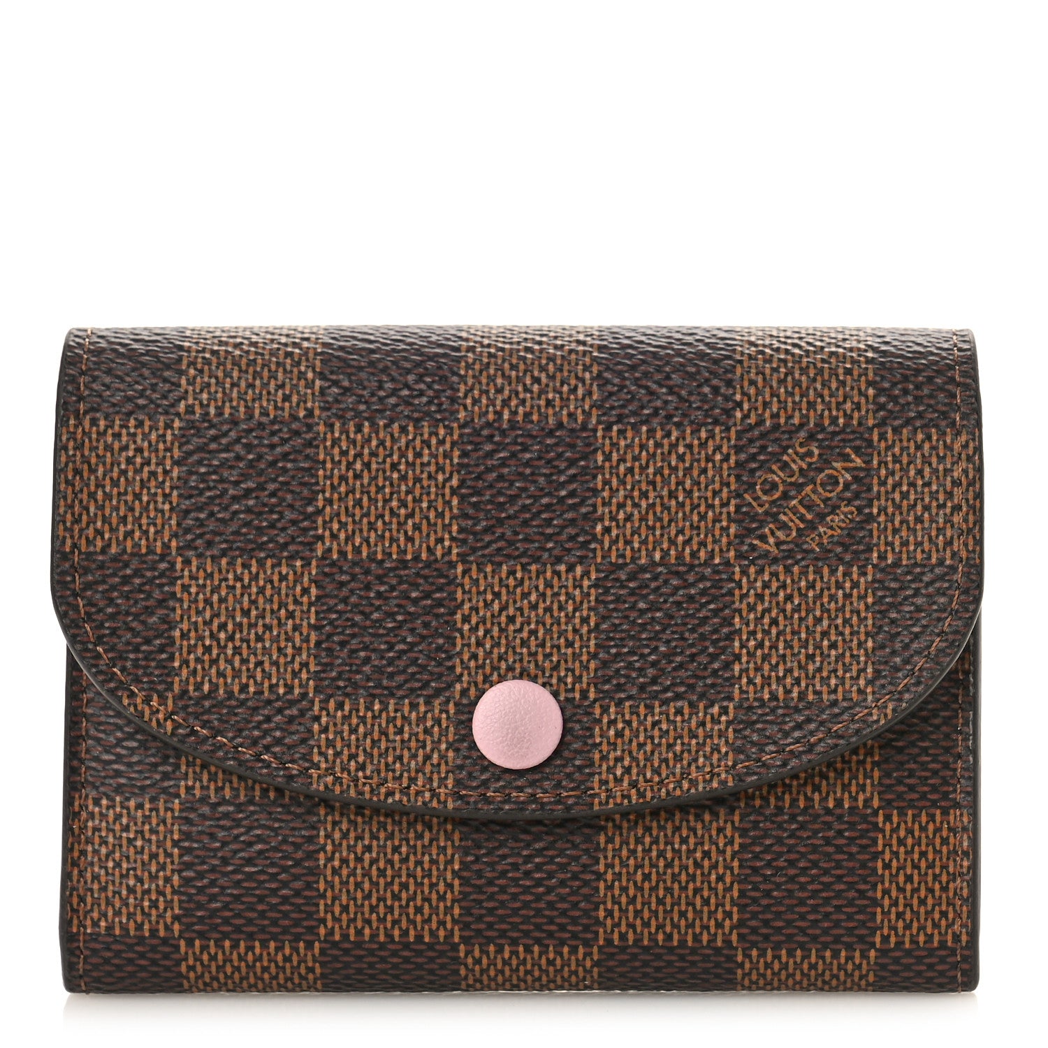 Louis Vuitton Damier Ebene Rosalie Coin Purse Rose Ballerine 1 of 9