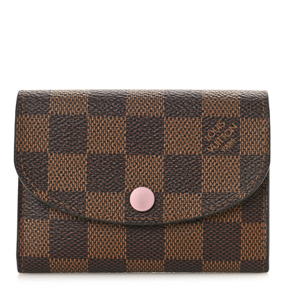 Louis Vuitton Damier Ebene Rosalie Coin Purse Rose Ballerine 1 of 9