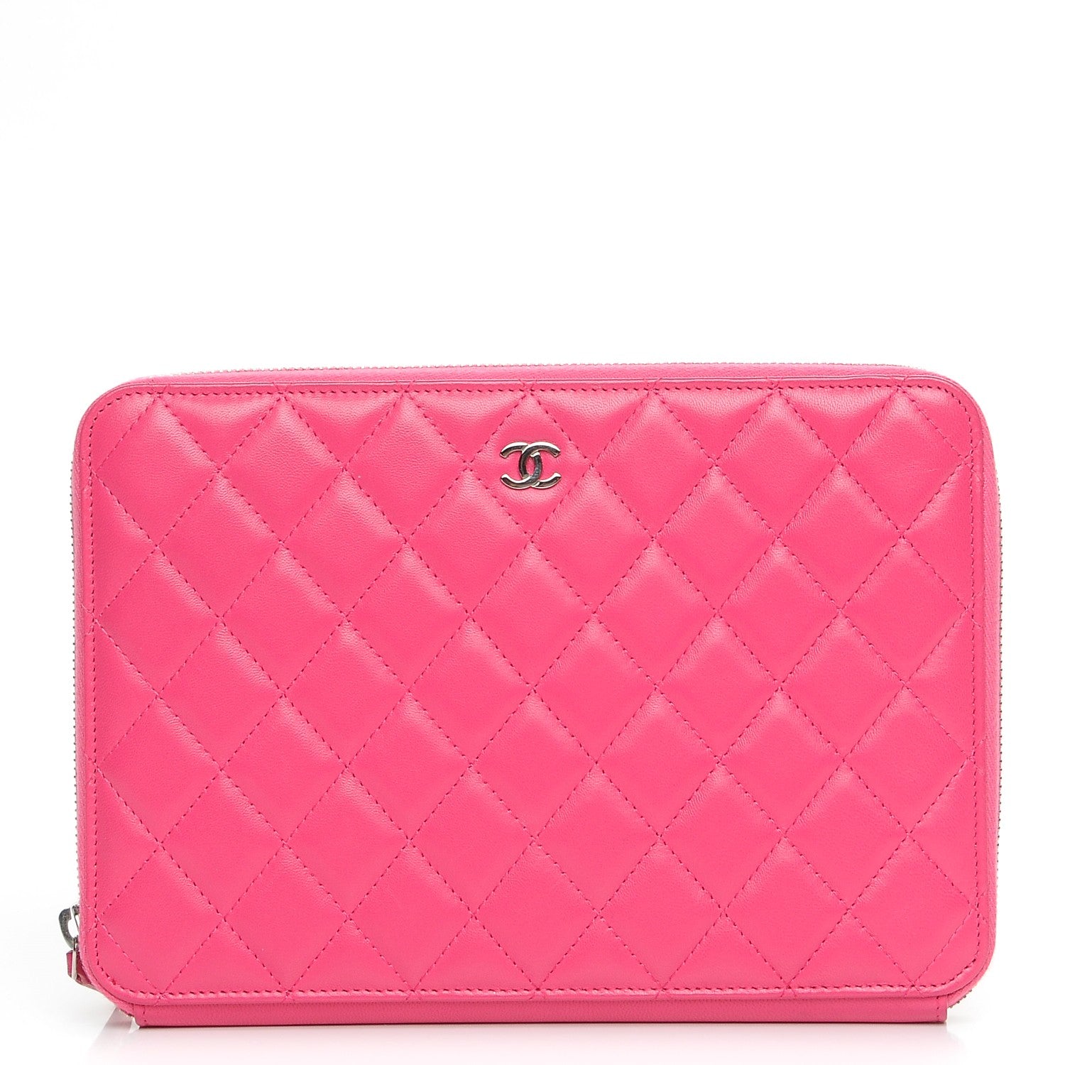 Chanel Lambskin Quilted Travel Case Pink 1 of 10