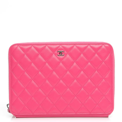 Chanel Lambskin Quilted Travel Case Pink 1 of 10