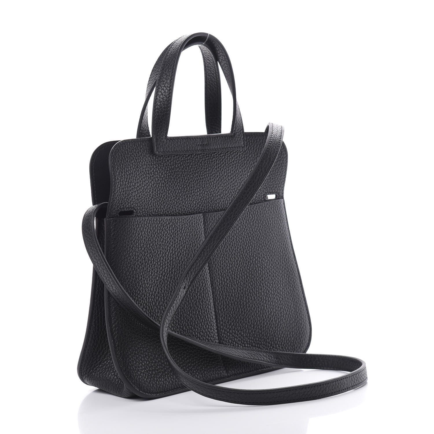 Hermes Taurillon Clemence Halzan 25 Black 5 of 13