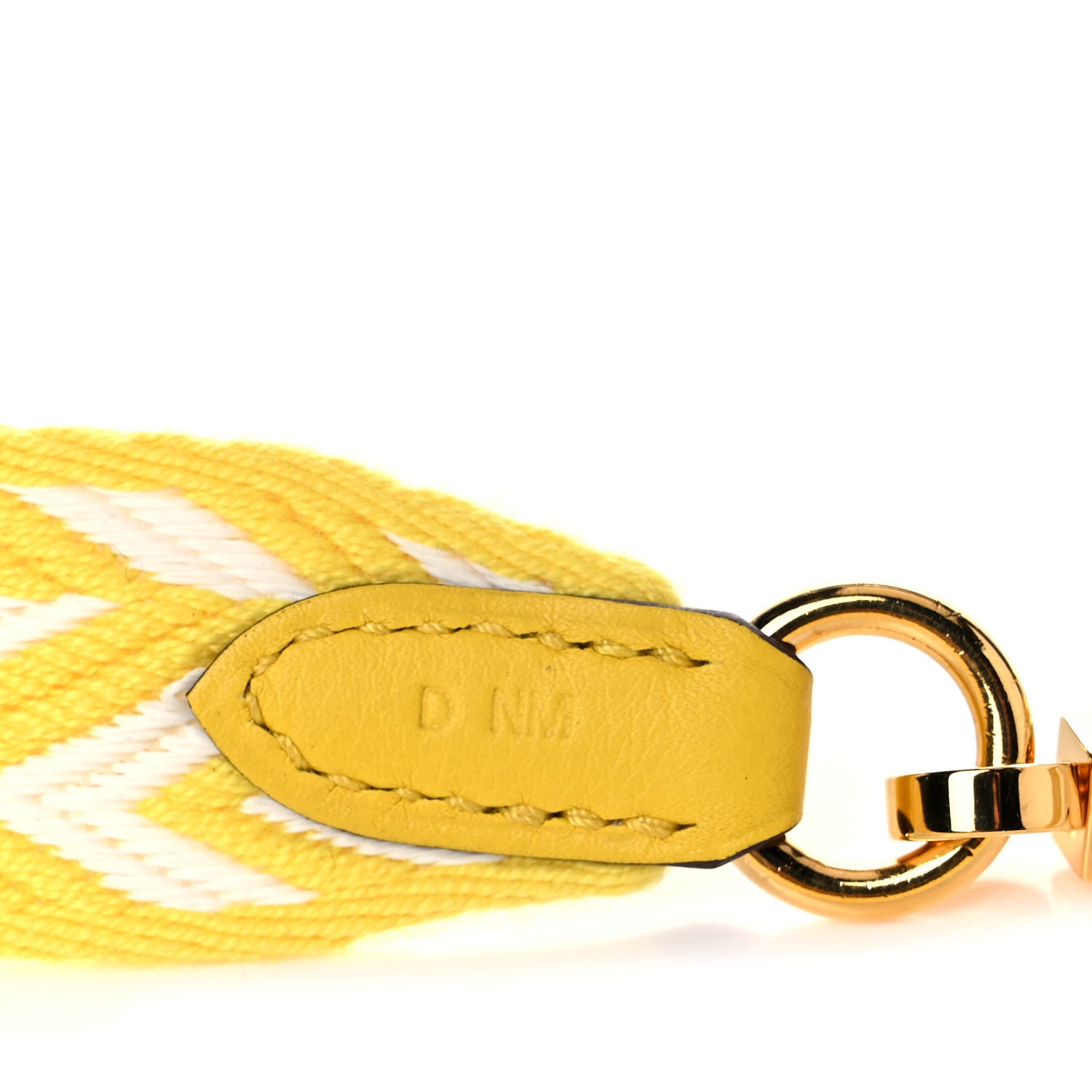 Hermes Toile Swift 25mm Sangle ZigZag Shoulder Strap Jaune de Naples White 5 of 5