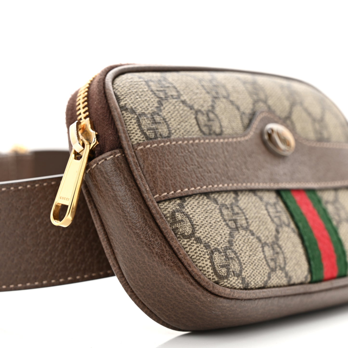 GG Supreme Monogram Ophidia Belted iPhone Case 75 30 Dark Brown