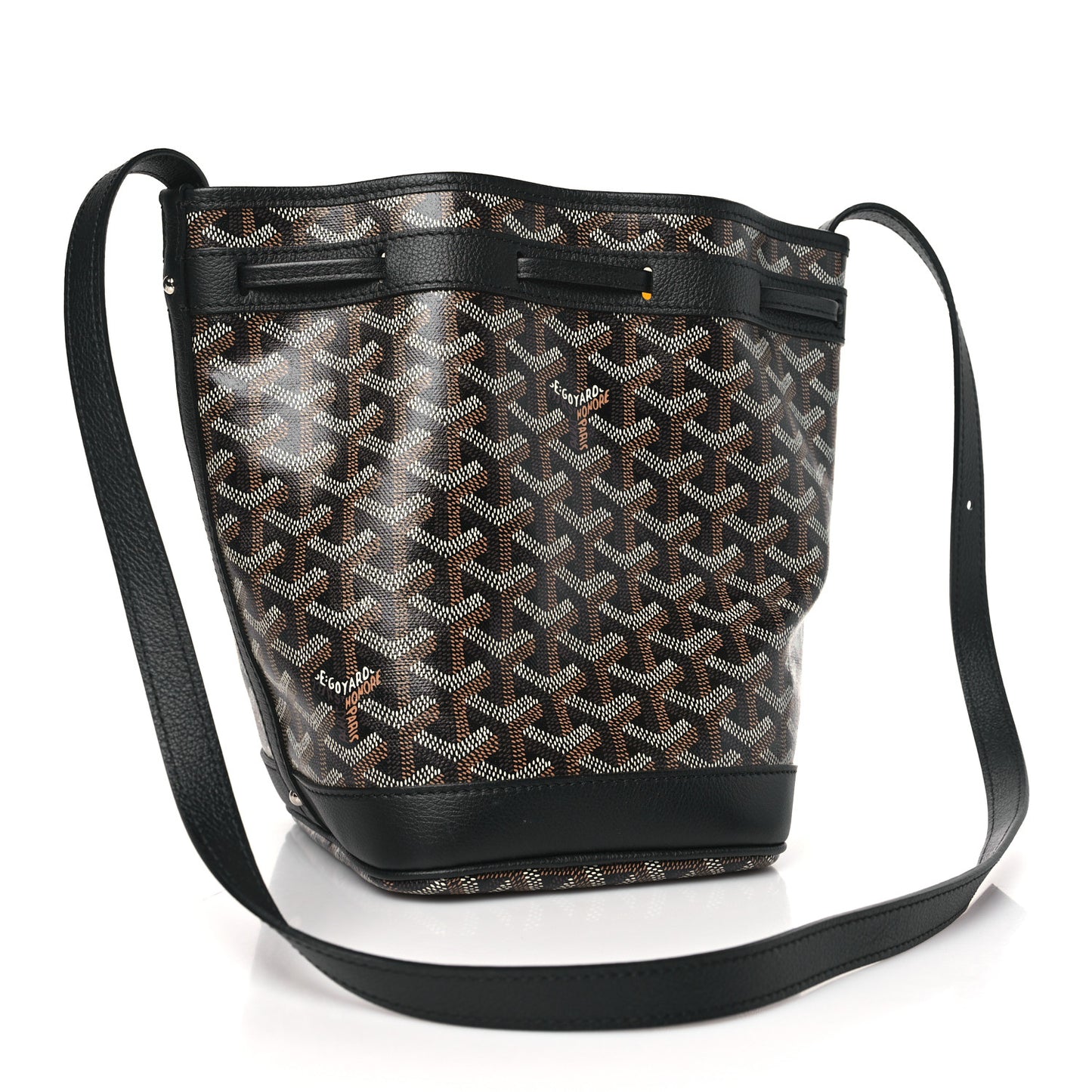 Goyardine Petit Flot Bucket Bag PM Black