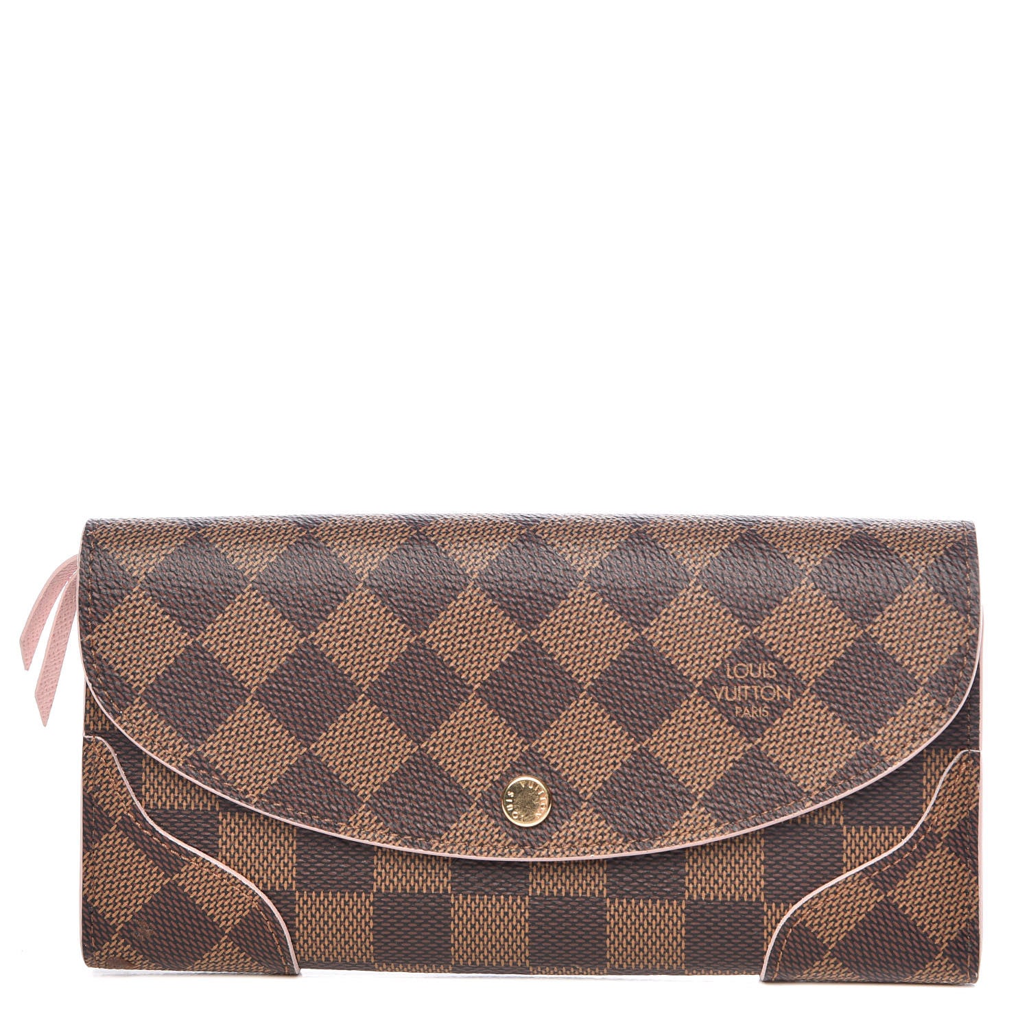 Louis Vuitton Damier Ebene Caissa Wallet Rose Ballerine 1 of 10