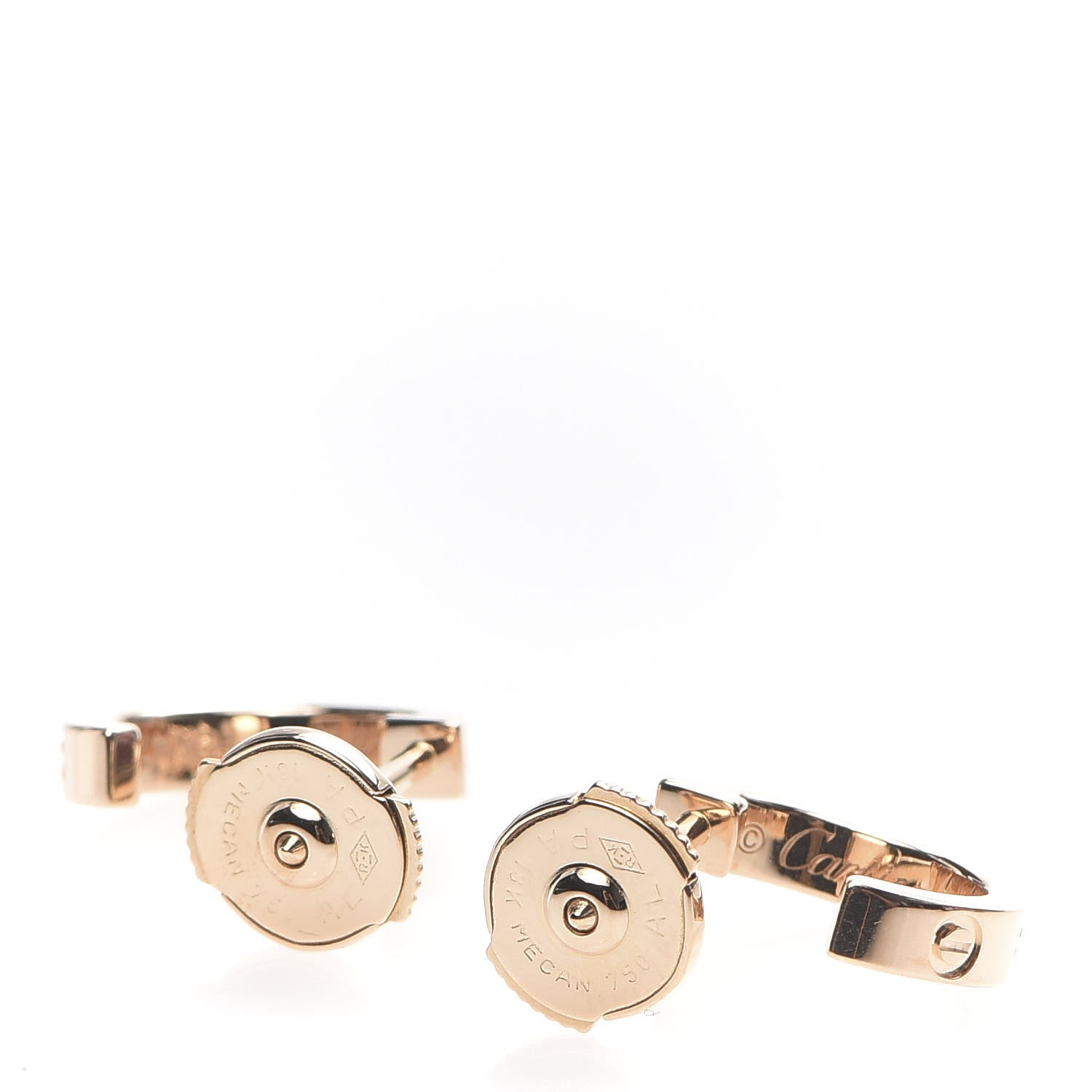 Cartier 18K Pink Gold Small LOVE Hoop Earrings 3 of 7