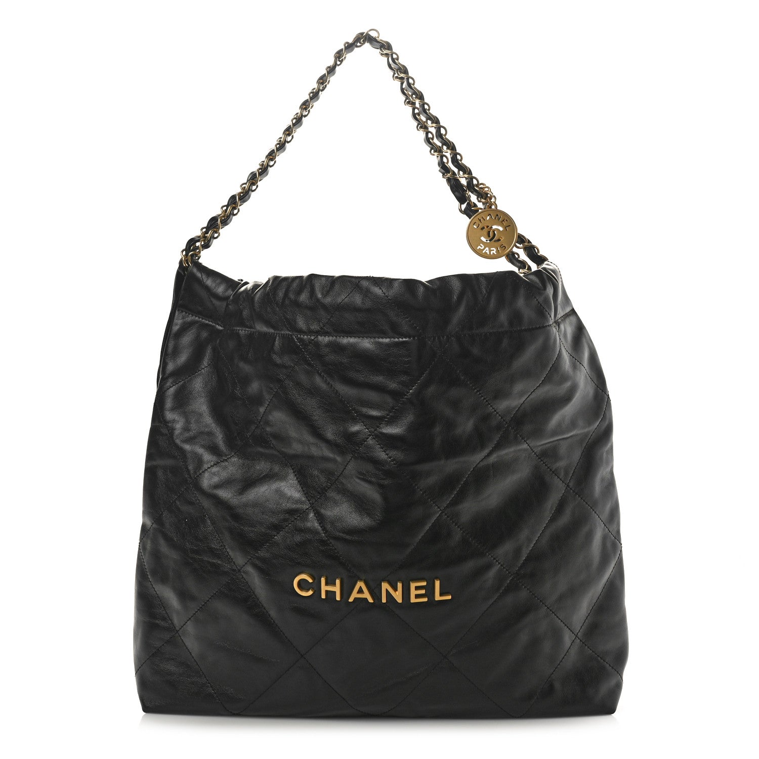 Chanel Shiny Calfskin Quilted Chanel 22 Black 1 of 11