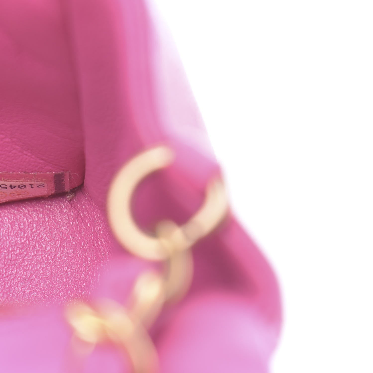 Chanel Lambskin Chevron Quilted Mini Rectangular Flap Fuchsia 7 of 15