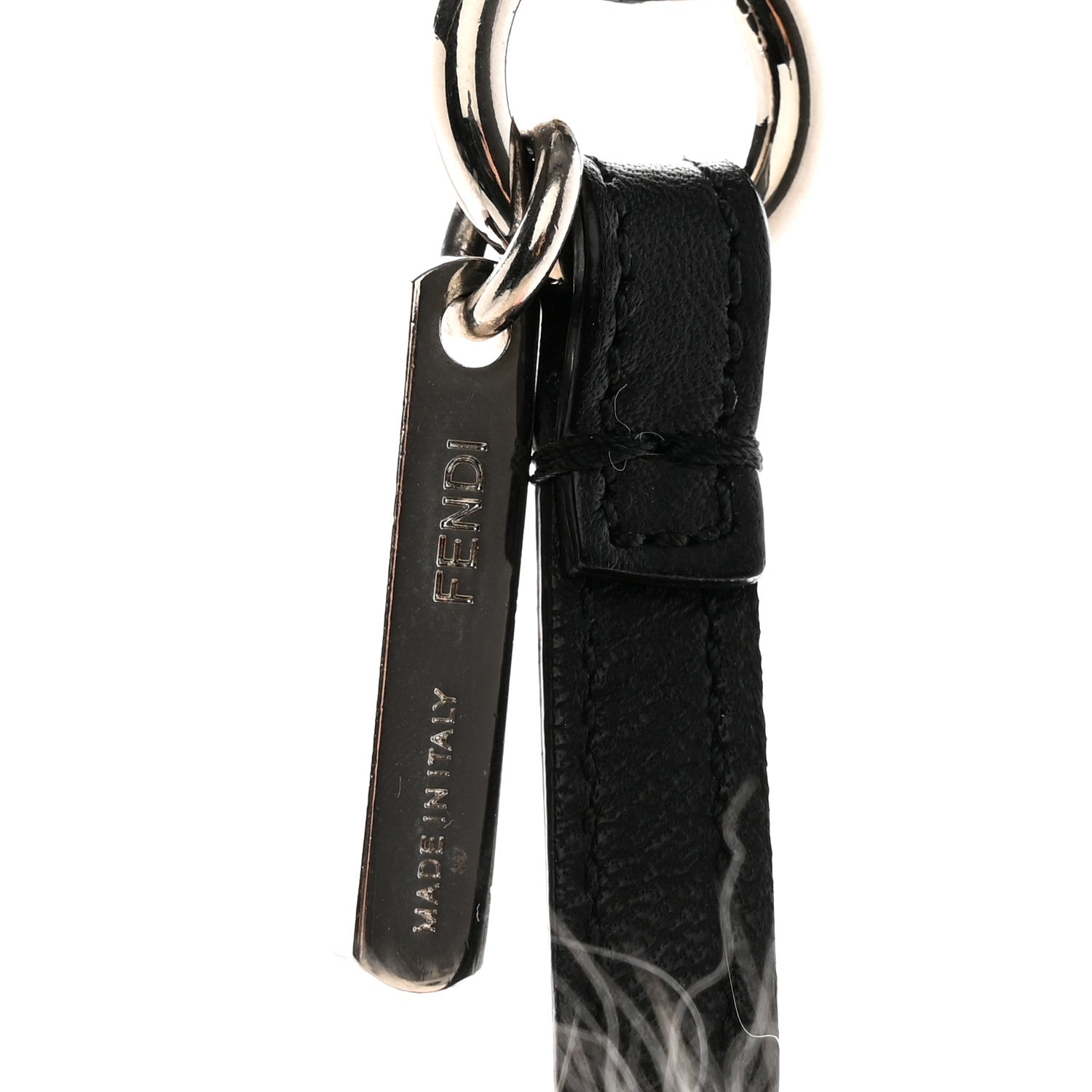 Fendi Mink Fox Rabbit Fur Vitello Flamingo Kurioso Monster Bag Bug Charm Beige Multicolor Black 4 of 5