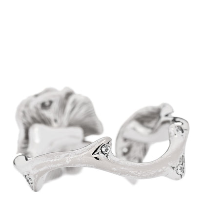 Christian Dior 18K White Gold Diamond Small Rose Dior Bagatelle Ring 50 5.25 4 of 5