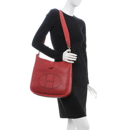 Hermes Courchevel Evelyne GM Rouge Vif 2 of 13