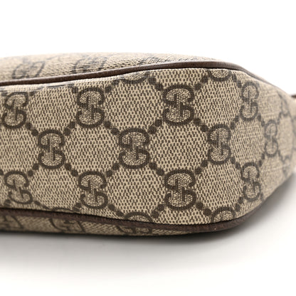 Gucci GG Supreme Monogram Textured Dollar Calfskin Small Ophidia Hobo Beige Ebony New Acero 10 of 12