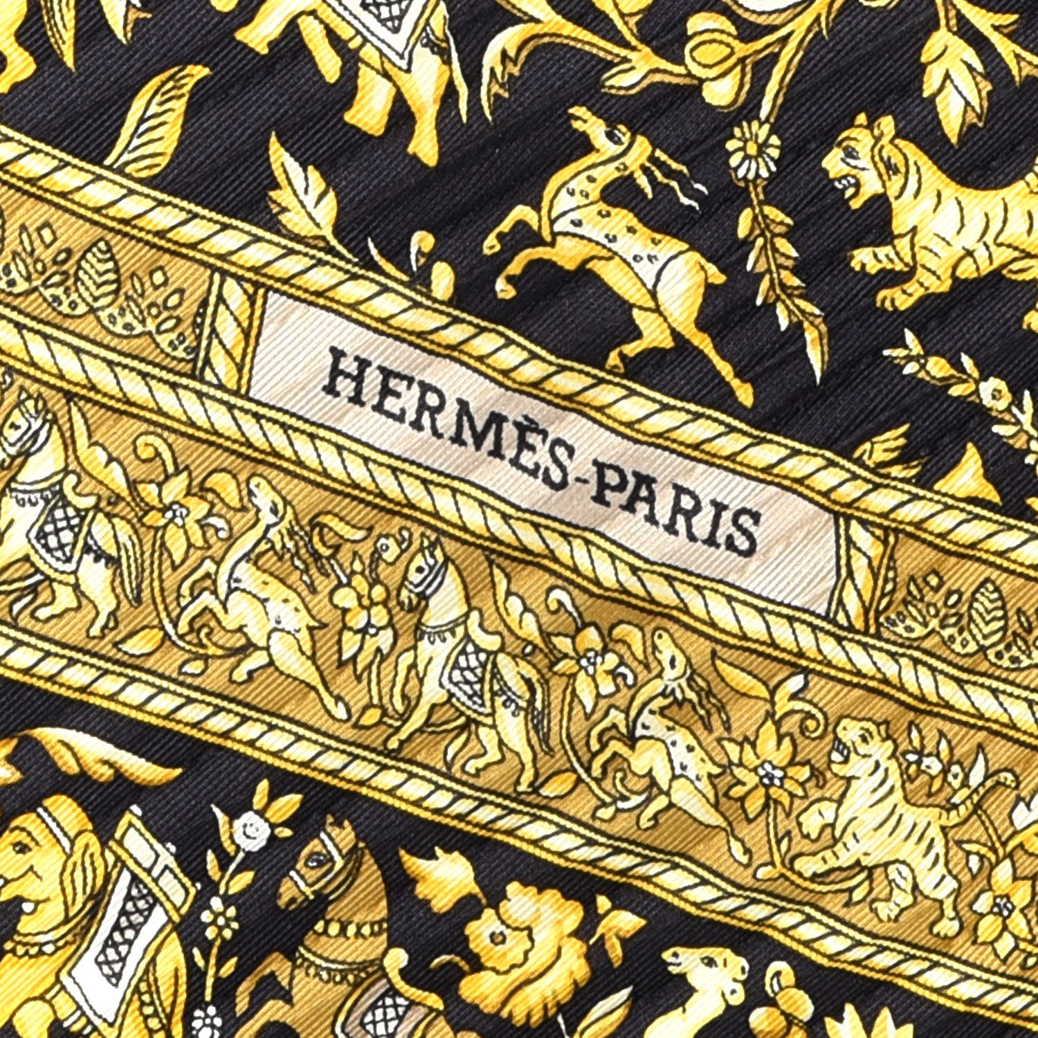 Hermes Silk Chasse En Inde Plisse Scarf 3 of 4