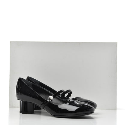 Louis Vuitton Patent Uniformes Silhouette 40mm Pumps 36.5 Black 9 of 9