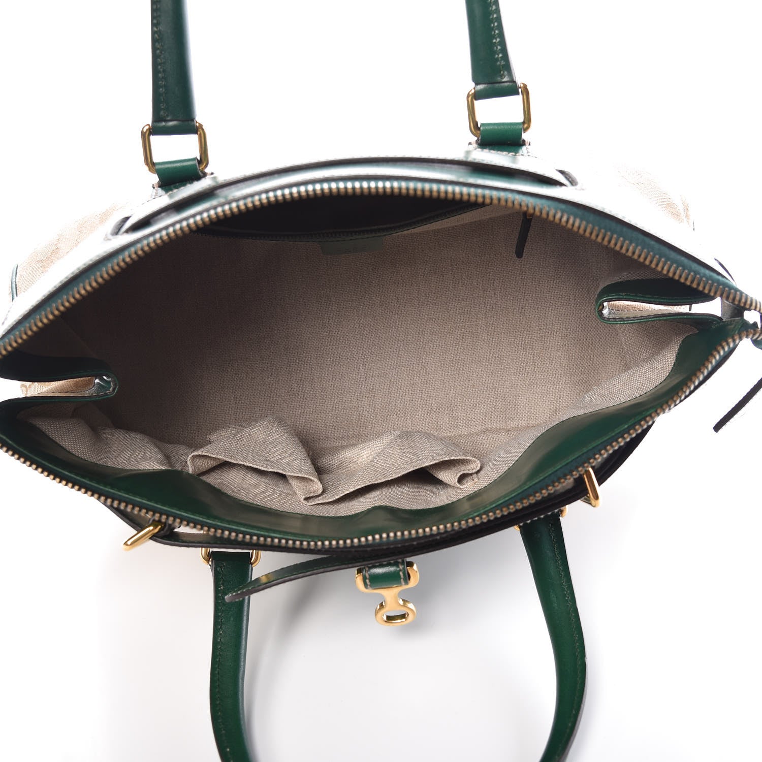 Gucci Monogram Crocodile Web Secret Top Handle Satchel Green 5 of 9