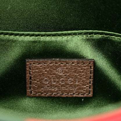 Gucci Monogram Textured Dollar Calfskin Heavy Grosgrain Web Small Maxi Horsebit Chain Shoulder Bag Beige Ebony New Acero 6 of 10