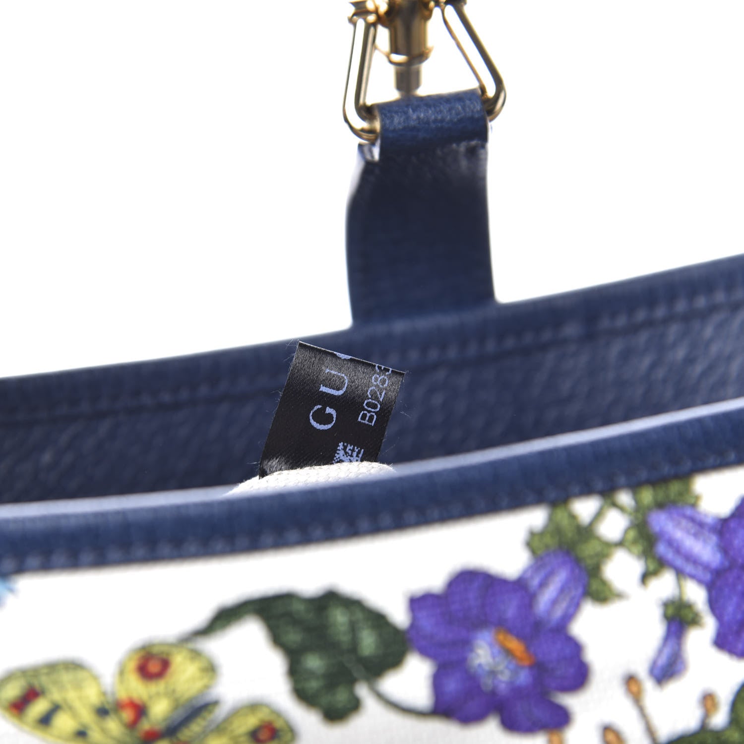 Gucci Canvas Flora Medium Jackie Hobo Blue Agata 8 of 11